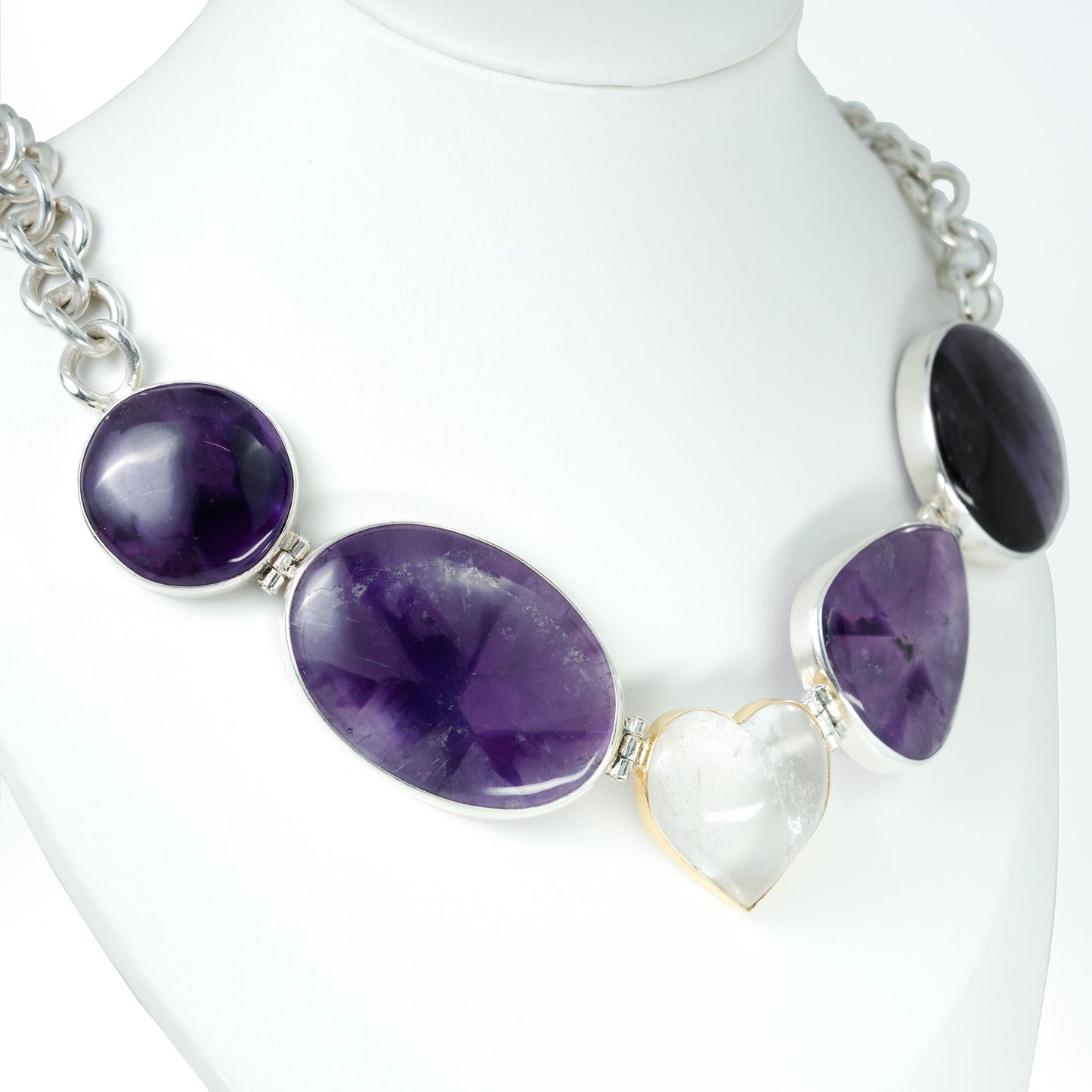 Amethyst and Quartz Necklace: Elegance with Harmonious Beats