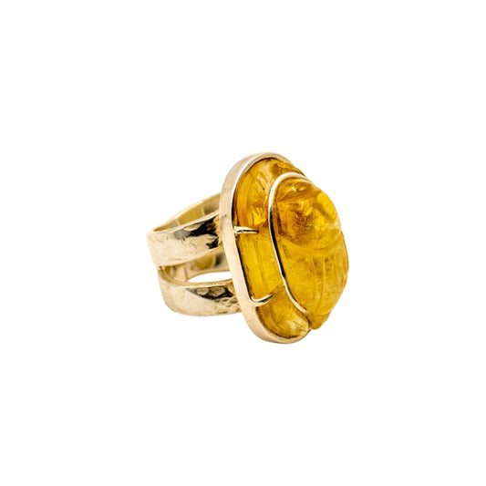 Anillo Escarabajo de Citrino
