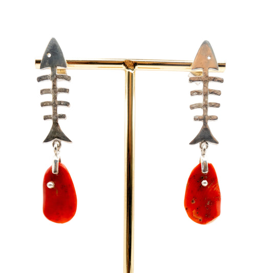 Aretes Coral Esquelético