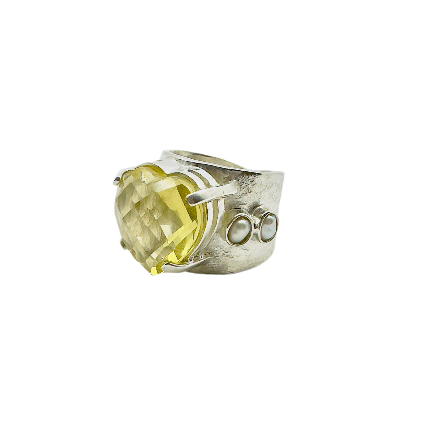 Lemon Topaz Heart Ring