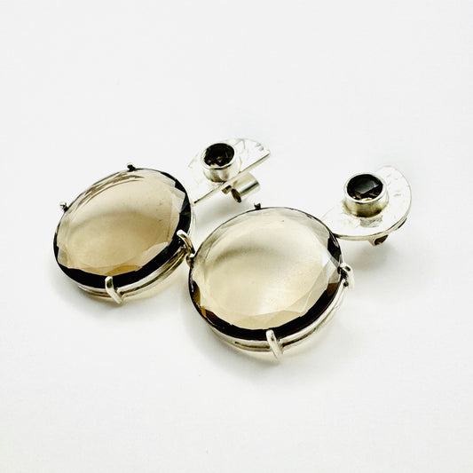 Aretes Topacio Fumé